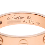 CARTIER カルティエ ミニラブリング 1Pダイヤ #53 12.5号 レディース K18ピンクゴールド PG リング・指輪 Aランク 中古 銀蔵