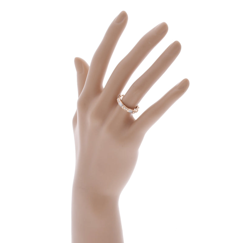 BVLGARI ブルガリ セルペンティ ヴァイパー ダイヤ シェル #49 9号 レディース K18ピンクゴールド PG リング・指輪 Aランク 中古 銀蔵