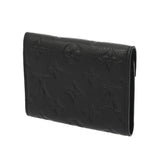 LOUIS VUITTON ルイヴィトン モノグラムアンプラント ポルトフォイユ ヴィクトリーヌ ノワール M64060 レディース レザー 三つ折り財布 ABランク 中古 銀蔵