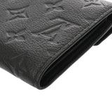 LOUIS VUITTON ルイヴィトン モノグラムアンプラント ポルトフォイユ ヴィクトリーヌ ノワール M64060 レディース レザー 三つ折り財布 ABランク 中古 銀蔵