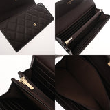 CHANEL シャネル マトラッセ クラシックフラップ ウォレット パープル系 AP0241 レディース キャビアスキン 長財布 Aランク 中古 銀蔵