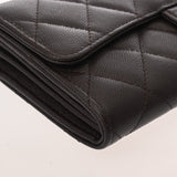 CHANEL シャネル マトラッセ クラシックフラップ ウォレット パープル系 AP0241 レディース キャビアスキン 長財布 Aランク 中古 銀蔵