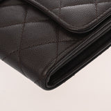 CHANEL シャネル マトラッセ クラシックフラップ ウォレット パープル系 AP0241 レディース キャビアスキン 長財布 Aランク 中古 銀蔵