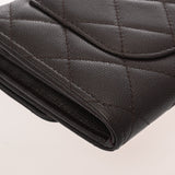 CHANEL シャネル マトラッセ クラシックフラップ ウォレット パープル系 AP0241 レディース キャビアスキン 長財布 Aランク 中古 銀蔵