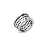 BVLGARI ブルガリ B-ZERO1 Mサイズ #50 9号 レディース K18ホワイトゴールド WG リング・指輪 Aランク 中古 銀蔵