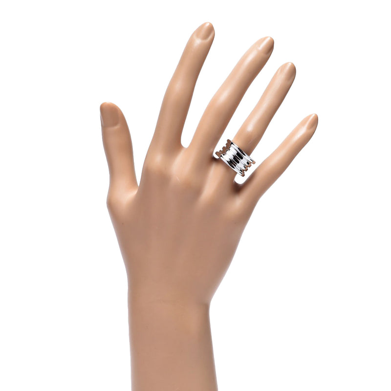BVLGARI ブルガリ B-ZERO1 Mサイズ #50 9号 レディース K18ホワイトゴールド WG リング・指輪 Aランク 中古 銀蔵