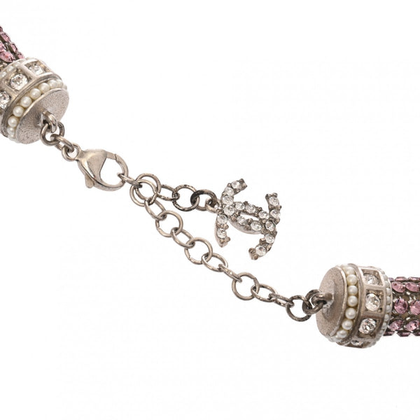 CHANEL シャネル ネックレス ラインストーン 17年モデル　 ピンク レディース ラインストーン チョーカー Aランク 中古 銀蔵