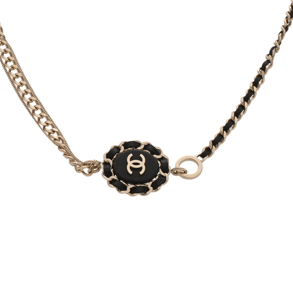 CHANEL シャネル ココマーク ロングネックレス 16年モデル ブラック レディース GP ネックレス Aランク 中古 銀蔵