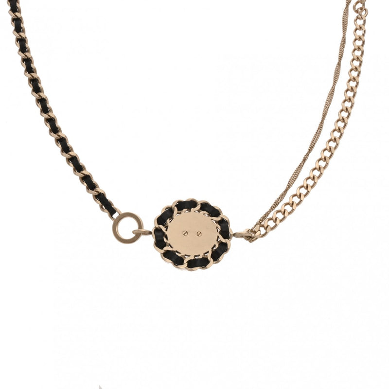 CHANEL シャネル ココマーク ロングネックレス 16年モデル ブラック レディース GP ネックレス Aランク 中古 銀蔵