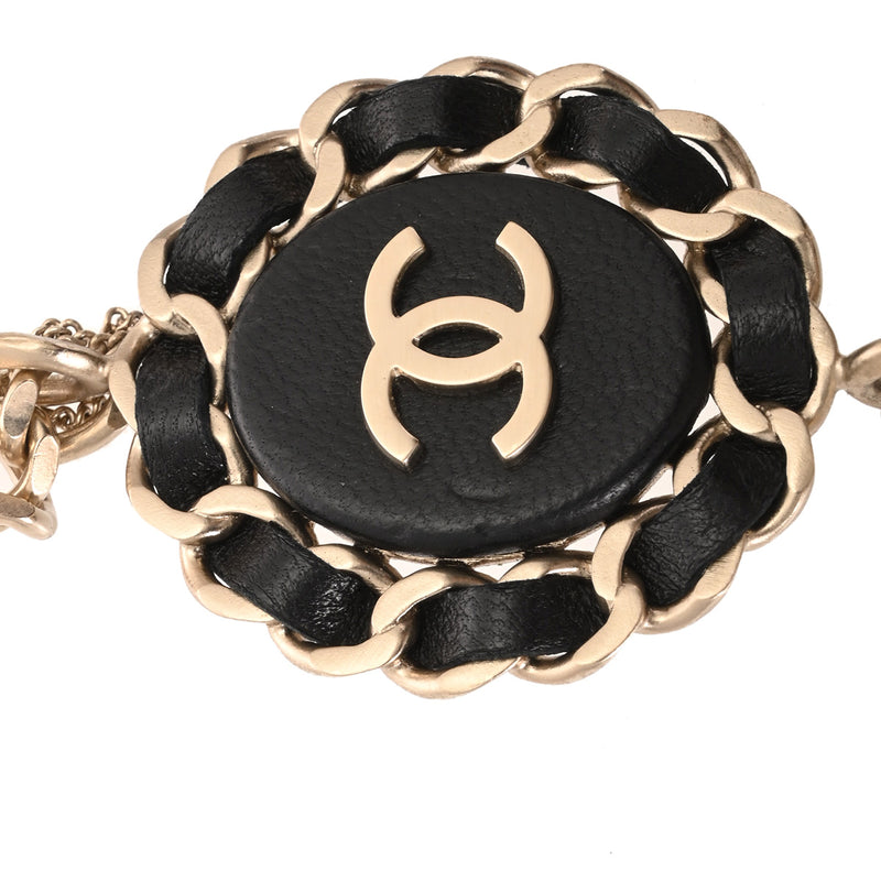 CHANEL シャネル ココマーク ロングネックレス 16年モデル ブラック レディース GP ネックレス Aランク 中古 銀蔵
