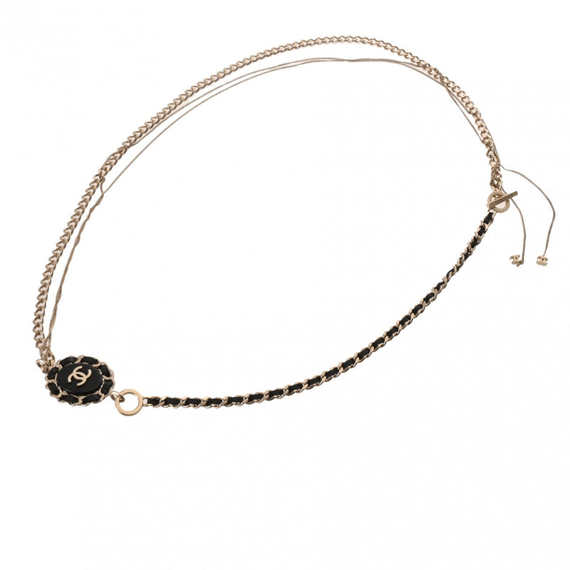 CHANEL シャネル ココマーク ロングネックレス 16年モデル ブラック レディース GP ネックレス Aランク 中古 銀蔵