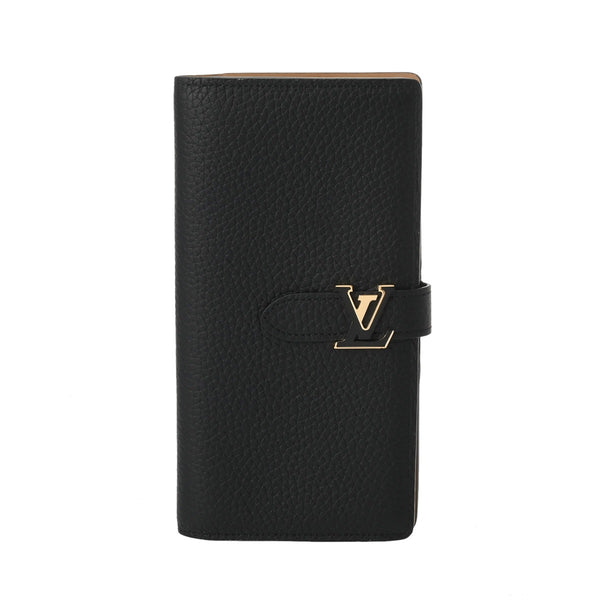 LOUIS VUITTON ルイヴィトン LV ヴェルティカル ウォレット ノワール M81330 レディース トリヨンレザー 二つ折り財布 ABランク 中古 銀蔵