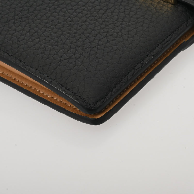 LOUIS VUITTON ルイヴィトン LV ヴェルティカル ウォレット ノワール M81330 レディース トリヨンレザー 二つ折り財布 ABランク 中古 銀蔵