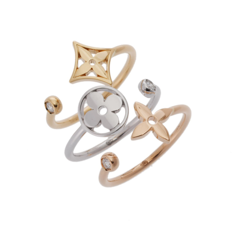 LOUIS VUITTON ルイヴィトン イディールリング ダイヤ #51 スリーカラー 11号 レディース K18YG/PG/WG リング・指輪 Aランク 中古 銀蔵