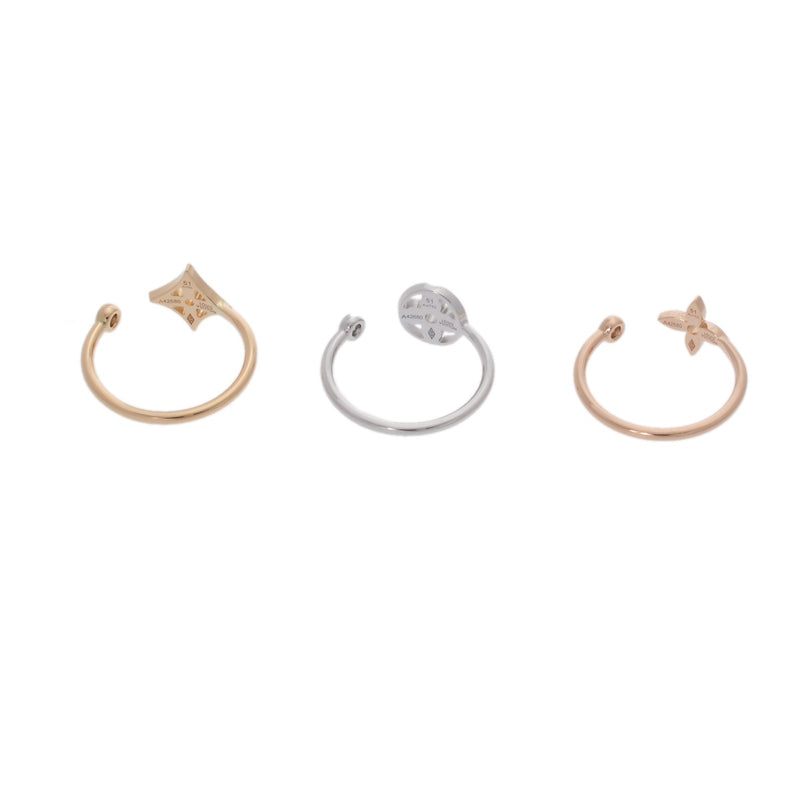 LOUIS VUITTON ルイヴィトン イディールリング ダイヤ #51 スリーカラー 11号 レディース K18YG/PG/WG リング・指輪 Aランク 中古 銀蔵