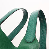 HERMES エルメス ピコタンロック MM タッチ ヴェールヴェルティゴ A刻印(2017年頃) レディース トリヨンクレマンス アリゲーター ハンドバッグ Aランク 中古 銀蔵