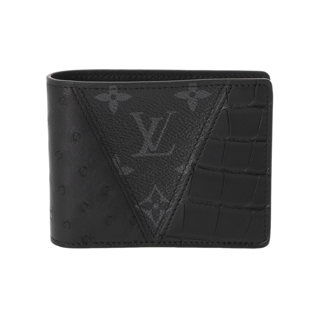 LOUIS VUITTON ルイヴィトン ポルトフォイユ ミュルティプル 黒/グレー