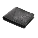 LOUIS VUITTON ルイヴィトン ポルトフォイユ ミュルティプル 黒/グレー N96276 メンズ オーストリッチ クロコダイル モノグラムエクリプス 二つ折り財布 未使用 銀蔵