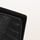 LOUIS VUITTON ルイヴィトン ポルトフォイユ ミュルティプル 黒/グレー N96276 メンズ オーストリッチ クロコダイル モノグラムエクリプス 二つ折り財布 未使用 銀蔵