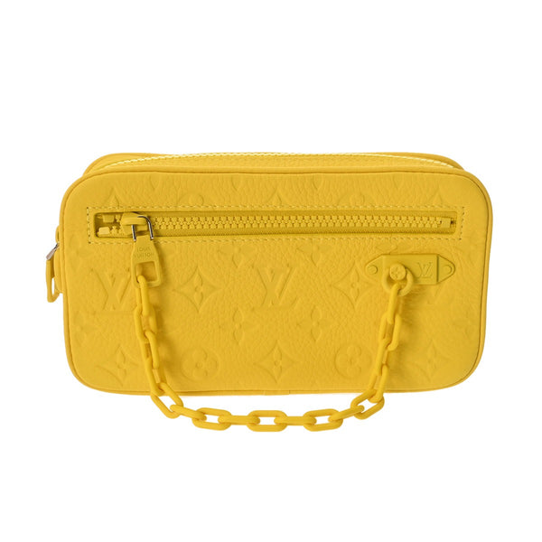 LOUIS VUITTON ルイヴィトン モノグラム ポシェット ヴォルガ イエロー M53554 メンズ トリヨンレザー クラッチバッグ 未使用 銀蔵