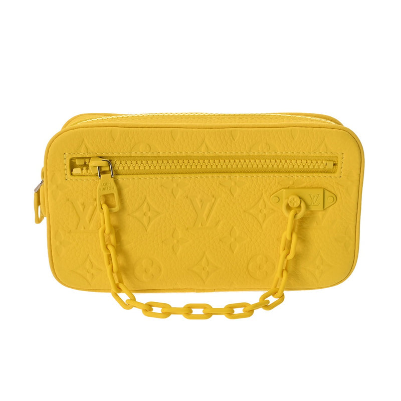 LOUIS VUITTON ルイヴィトン モノグラム ポシェット ヴォルガ イエロー M53554 メンズ トリヨンレザー クラッチバッグ 未使用 銀蔵