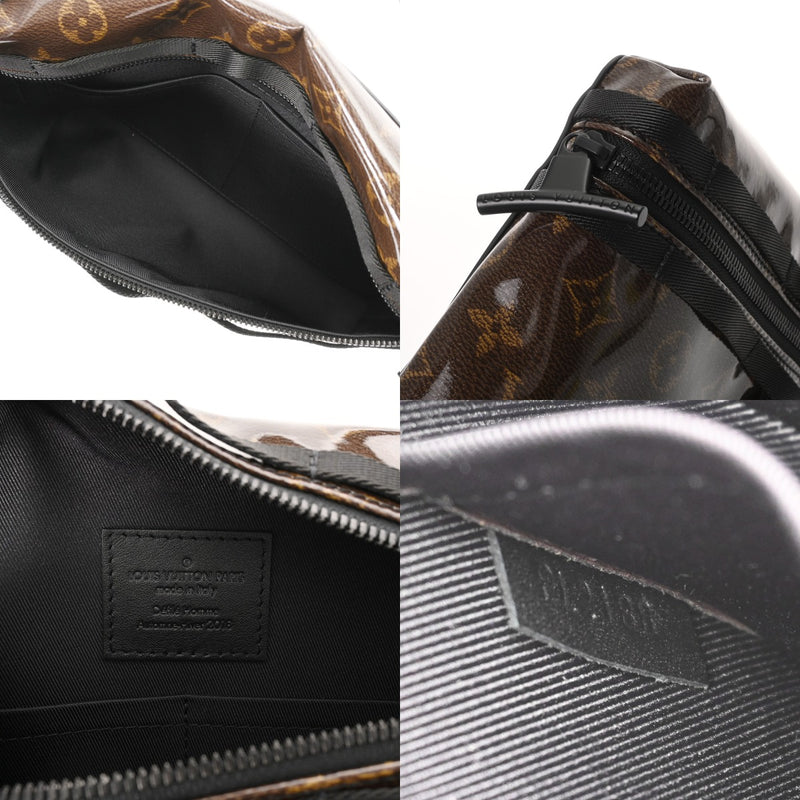 LOUIS VUITTON ルイヴィトン モノグラム グレーズ メッセンジャーPM ブラウン M43895 メンズ PVCコーティングキャンバス レザー ショルダーバッグ 未使用 銀蔵