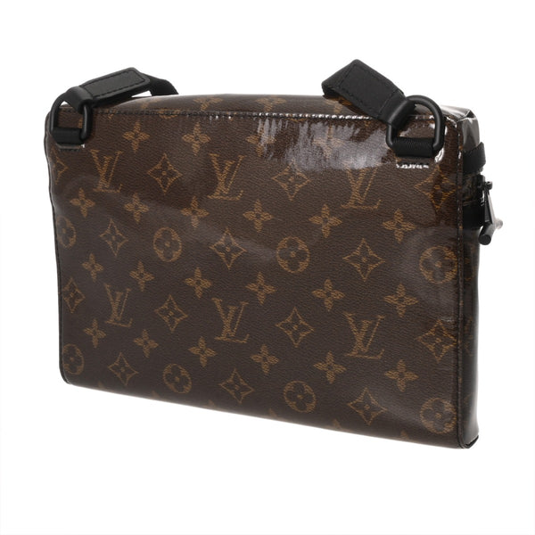 LOUIS VUITTON ルイヴィトン モノグラム グレーズ メッセンジャーPM ブラウン M43895 メンズ PVCコーティングキャンバス レザー ショルダーバッグ 未使用 銀蔵