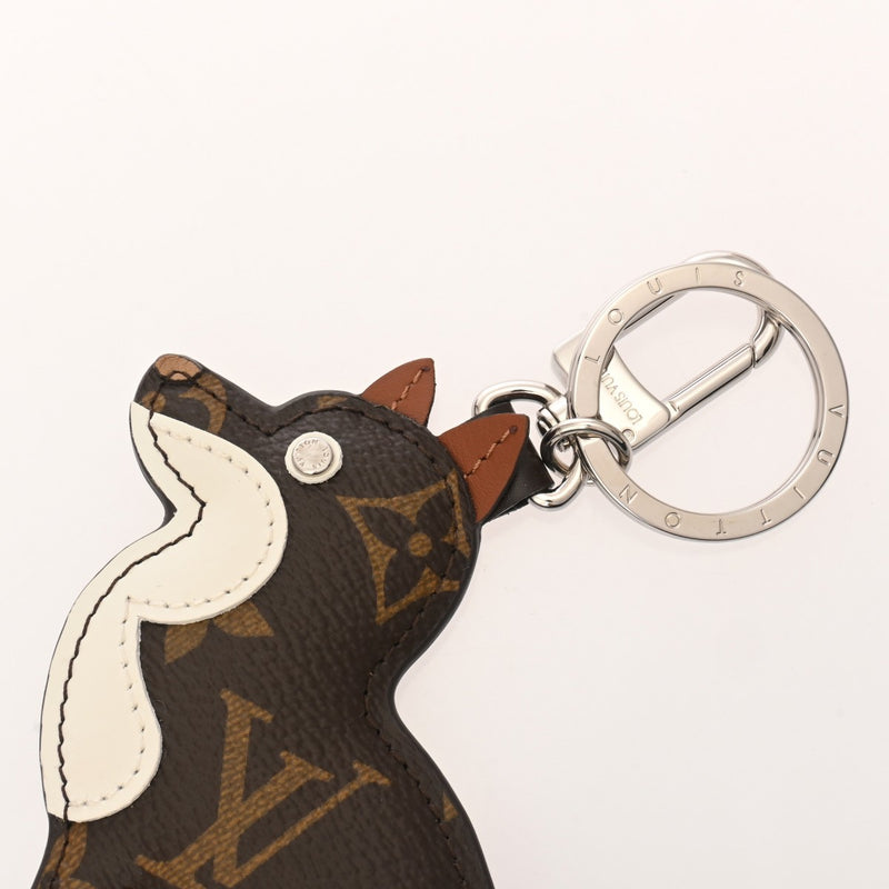 LOUIS VUITTON ルイヴィトン モノグラム ポルトクレアニマル ドッグ バッグチャーム ブラウン MP1995 ユニセックス モノグラムキャンバス キーホルダー 未使用 銀蔵