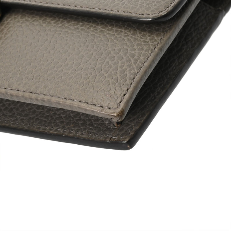 GUCCI グッチ インターロッキングG チェーンウォレット グレー 510314 レディース レザー チェーンウォレット Bランク 中古 銀蔵