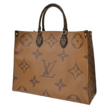 LOUIS VUITTON ルイヴィトン モノグラムジャイアント オンザゴー GM 2WAYトート ブラウン M44576 ユニセックス モノグラムキャンバス ハンドバッグ ABランク 中古 銀蔵