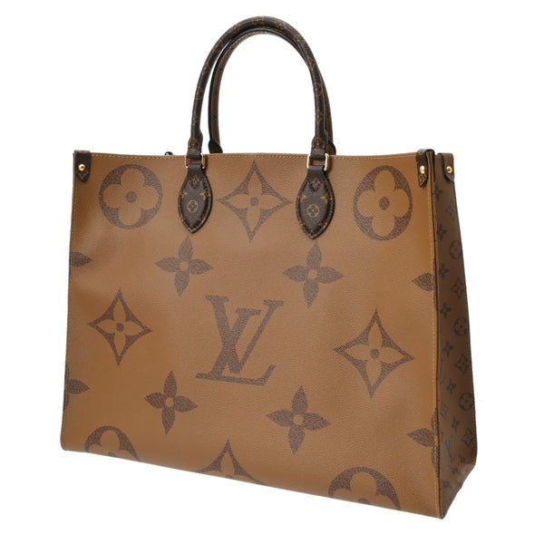 LOUIS VUITTON ルイヴィトン モノグラムジャイアント オンザゴー GM 2WAYトート ブラウン M44576 ユニセックス モノグラムキャンバス ハンドバッグ ABランク 中古 銀蔵