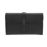 HERMES エルメス ジジェ デュオ ブラック D刻印(2019年頃) レディース スイフト リザード クラッチバッグ ABランク 中古 銀蔵