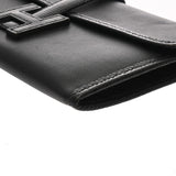 HERMES エルメス ジジェ デュオ ブラック D刻印(2019年頃) レディース スイフト リザード クラッチバッグ ABランク 中古 銀蔵