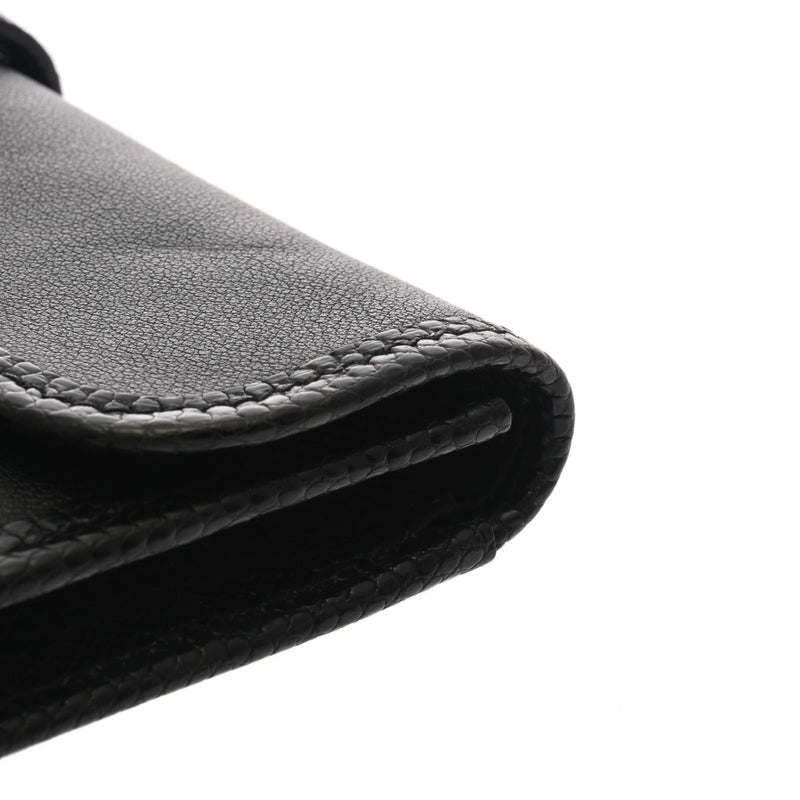 HERMES エルメス ジジェ デュオ ブラック D刻印(2019年頃) レディース スイフト リザード クラッチバッグ ABランク 中古 銀蔵