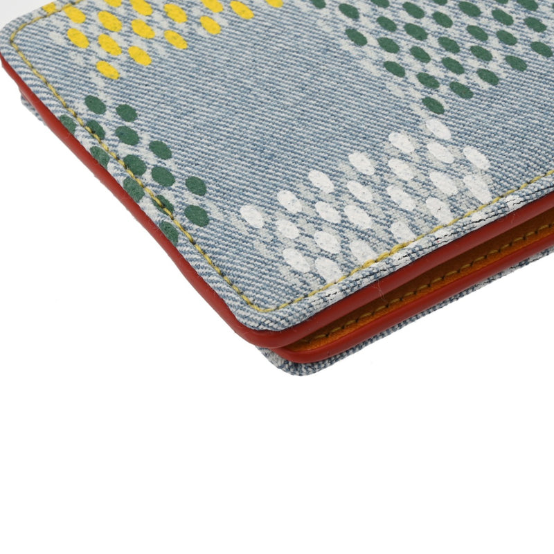 LOUIS VUITTON ルイヴィトン ダミエ ポルトフォイユ ミルティプル ブルー M00186 ユニセックス LVバーズダミエデニム 札入れ 新品 銀蔵