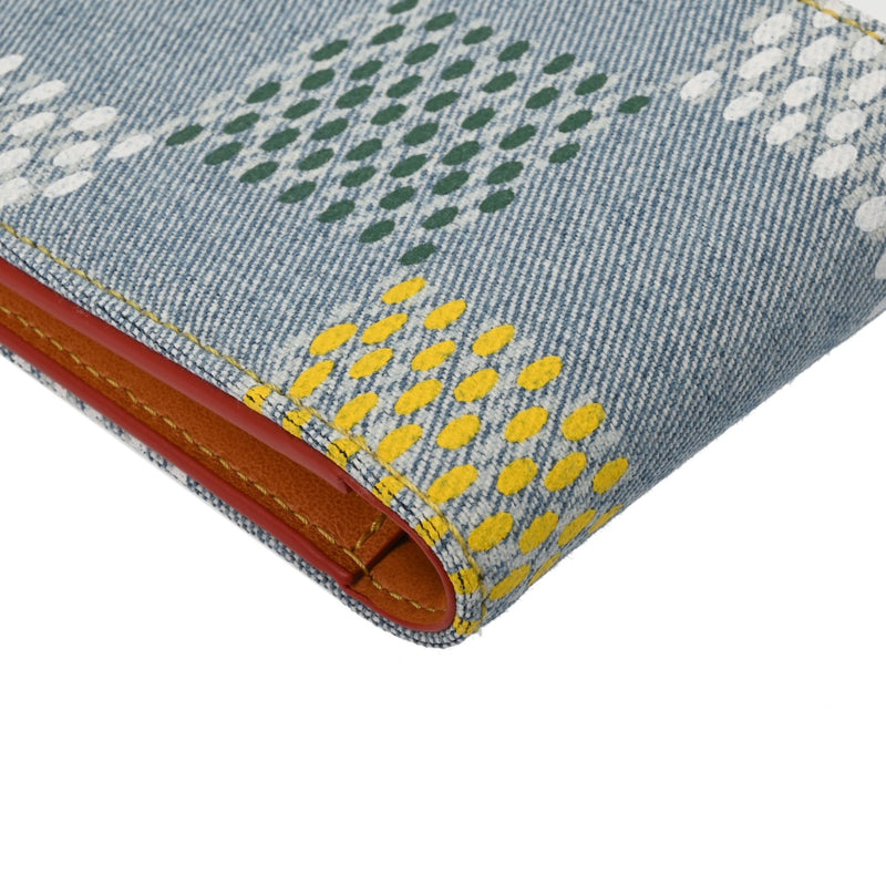 LOUIS VUITTON ルイヴィトン ダミエ ポルトフォイユ ミルティプル ブルー M00186 ユニセックス LVバーズダミエデニム 札入れ 新品 銀蔵