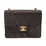 CHANEL シャネル マトラッセ ミニマトラッセ チェーンショルダー ブラック ユニセックス ラムスキン ショルダーバッグ Bランク 中古 銀蔵