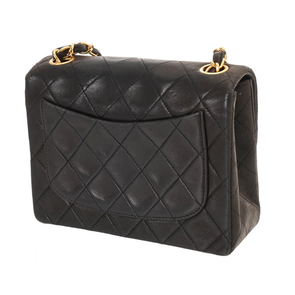 CHANEL シャネル マトラッセ ミニマトラッセ チェーンショルダー ブラック ユニセックス ラムスキン ショルダーバッグ Bランク 中古 銀蔵