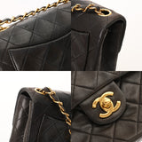 CHANEL シャネル マトラッセ ミニマトラッセ チェーンショルダー ブラック ユニセックス ラムスキン ショルダーバッグ Bランク 中古 銀蔵