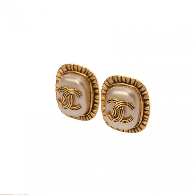 CHANEL シャネル ココマーク 94年モデル レディース GP フェイクパール イヤリング Aランク 中古 銀蔵