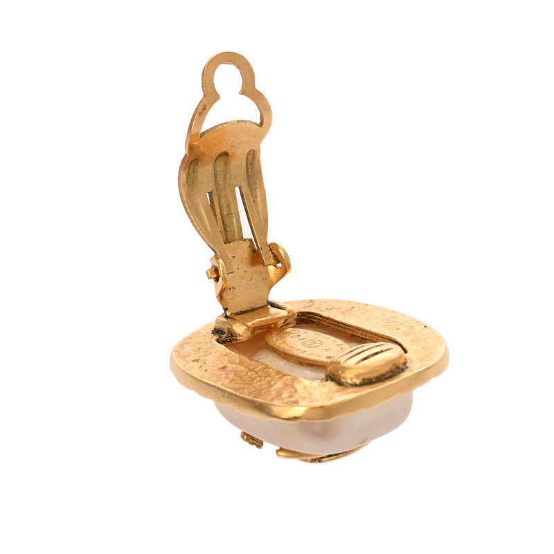 CHANEL シャネル ココマーク 94年モデル レディース GP フェイクパール イヤリング Aランク 中古 銀蔵