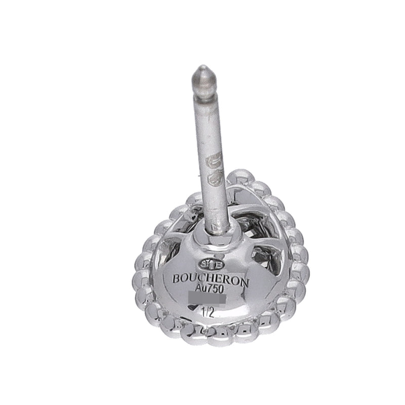BOUCHERON ブシュロン セルパンボエム 2モチーフ シングル スタッズ アクアプレーズ レディース K18ホワイトゴールド WG ピアス Aランク 中古 銀蔵