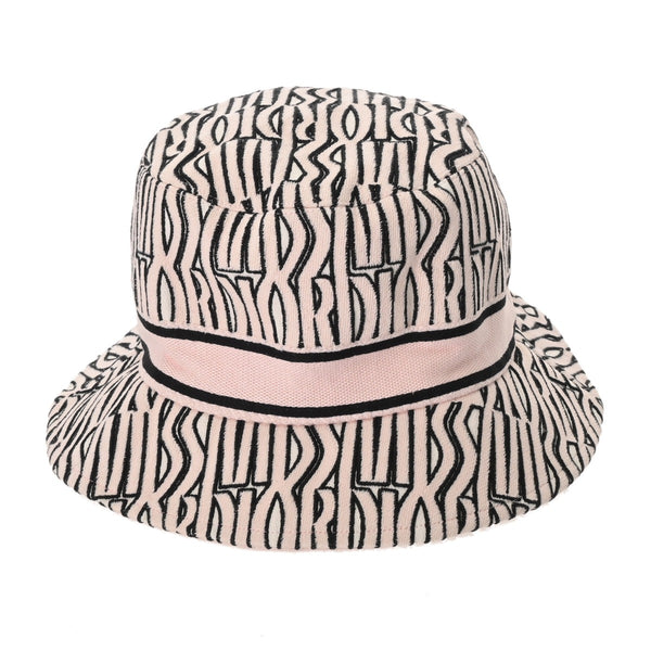 CHRISTIAN DIOR クリスチャンディオール 58サイズ ピンク/黒 レディース コットン100％ ハット Aランク 中古 銀蔵