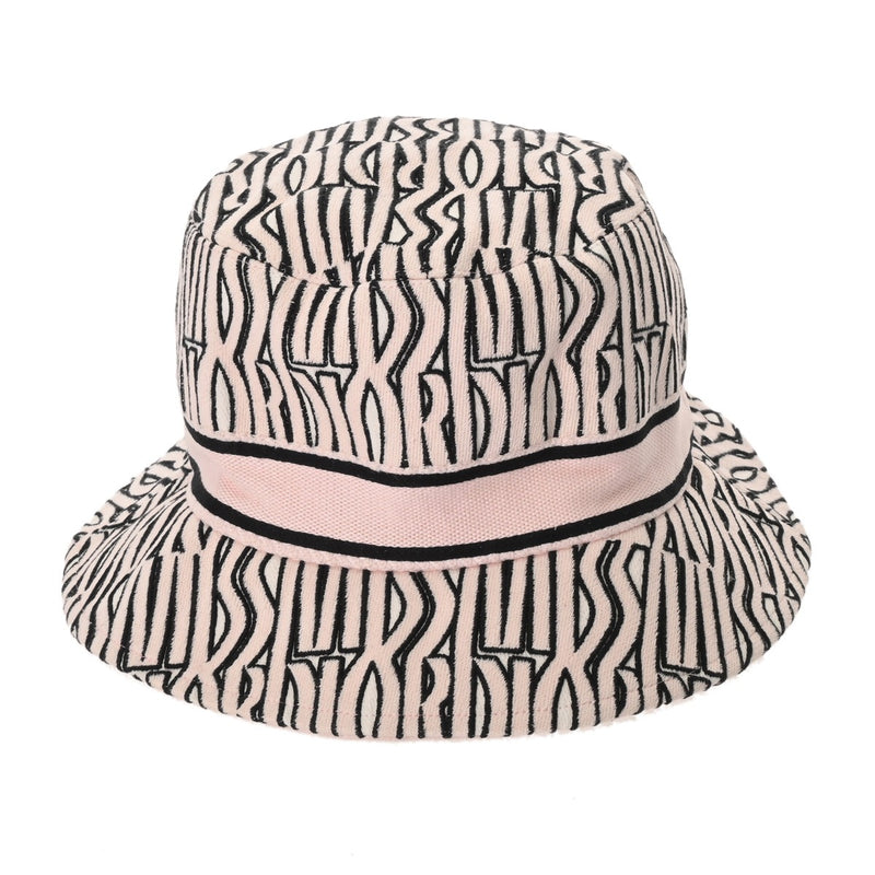 CHRISTIAN DIOR クリスチャンディオール 58サイズ ピンク/黒 レディース コットン100％ ハット Aランク 中古 銀蔵