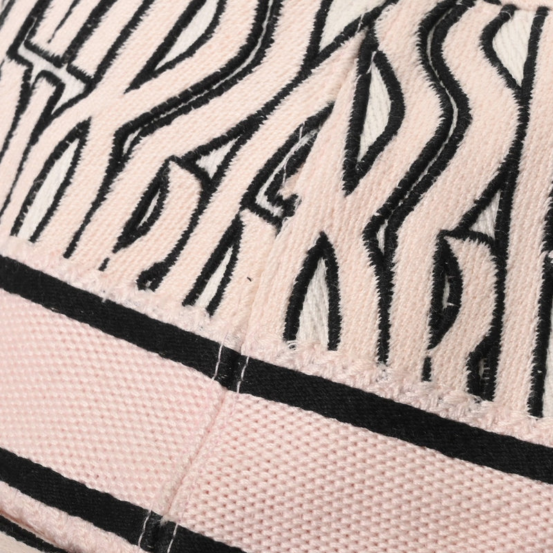 CHRISTIAN DIOR クリスチャンディオール 58サイズ ピンク/黒 レディース コットン100％ ハット Aランク 中古 銀蔵