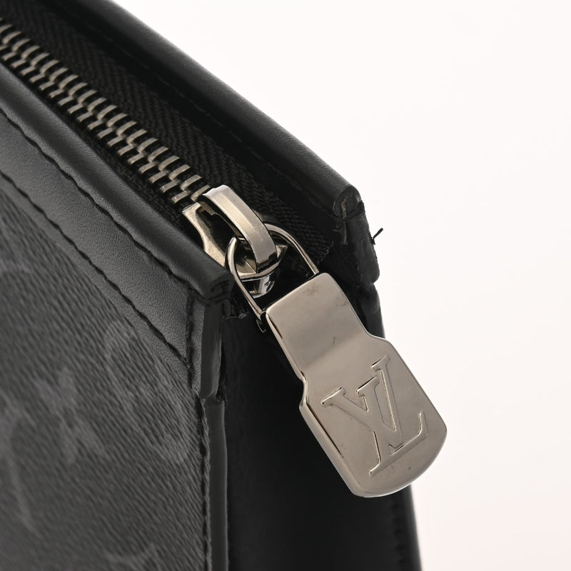 LOUIS VUITTON ルイヴィトン モノグラムエクリプス ポシェットヴォワヤージュ MM ブラック M61692 メンズ モノグラムキャンバス セカンドバッグ Aランク 中古 銀蔵