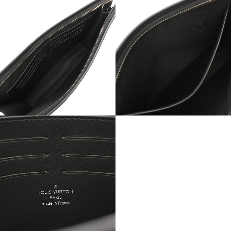 LOUIS VUITTON ルイヴィトン モノグラムエクリプス ポシェットヴォワヤージュ MM ブラック M61692 メンズ モノグラムキャンバス セカンドバッグ Aランク 中古 銀蔵