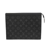 LOUIS VUITTON ルイヴィトン モノグラムエクリプス ポシェットヴォワヤージュ MM ブラック M61692 メンズ モノグラムキャンバス セカンドバッグ Aランク 中古 銀蔵