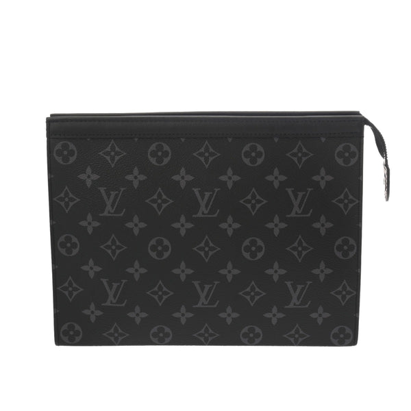 LOUIS VUITTON ルイヴィトン モノグラムエクリプス ポシェットヴォワヤージュ MM ブラック M61692 メンズ モノグラムキャンバス セカンドバッグ Aランク 中古 銀蔵
