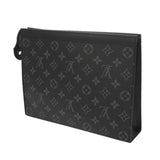 LOUIS VUITTON ルイヴィトン モノグラムエクリプス ポシェットヴォワヤージュ MM ブラック M61692 メンズ モノグラムキャンバス セカンドバッグ Aランク 中古 銀蔵